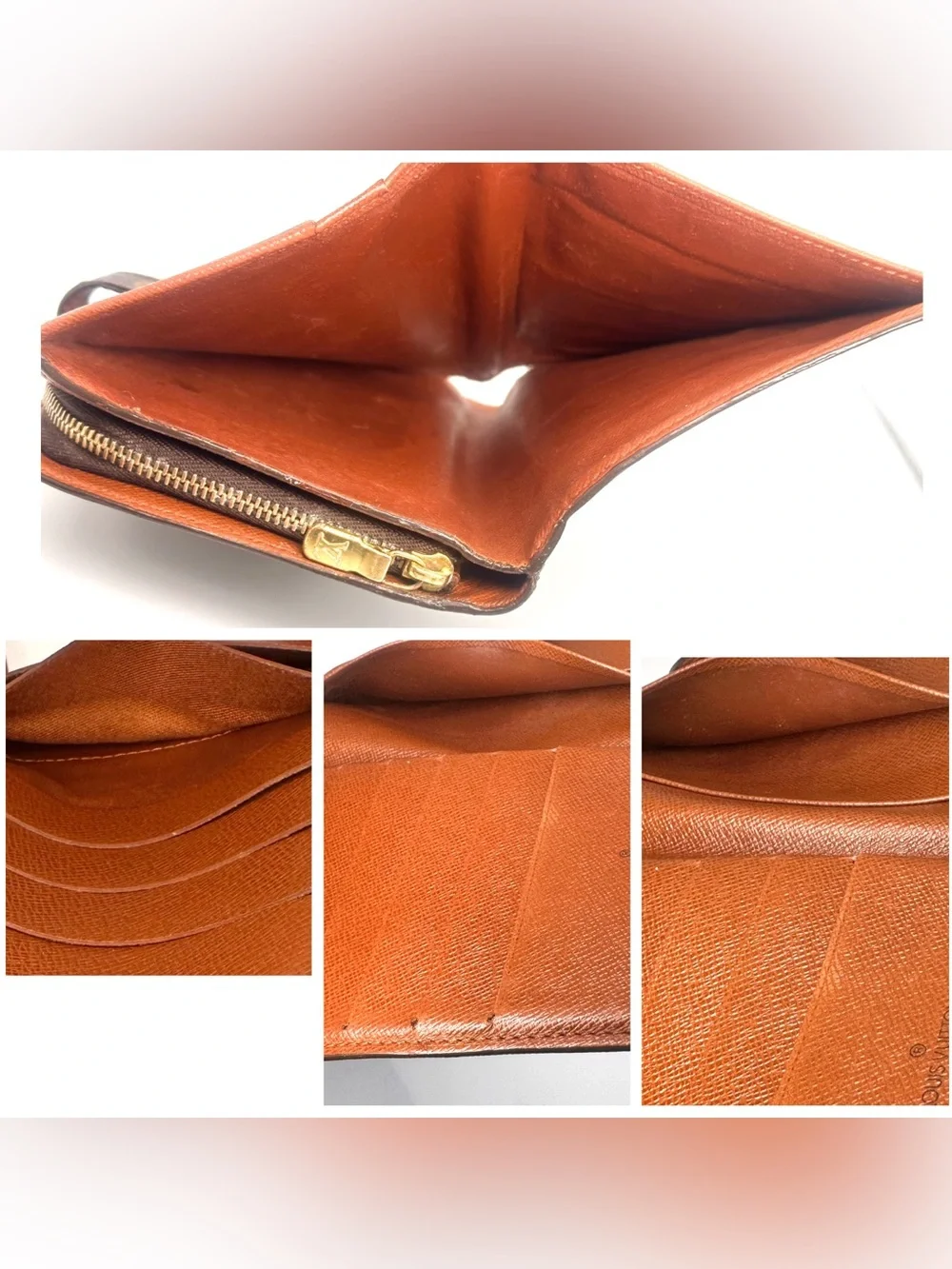 Authentic Louis Vuitton Monogram Papier wallet passport holder good condition